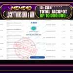 Bukti Jp MEME4D Slot Online 02 Oktober 2025