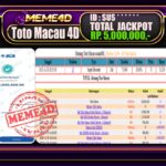 Bukti Jp MEME4D Togel Online 30 November 2025